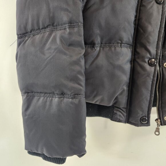 Vintage Le Chateau Cropped Puffer Bomber Jacket Size Small - Picture 2 of 14